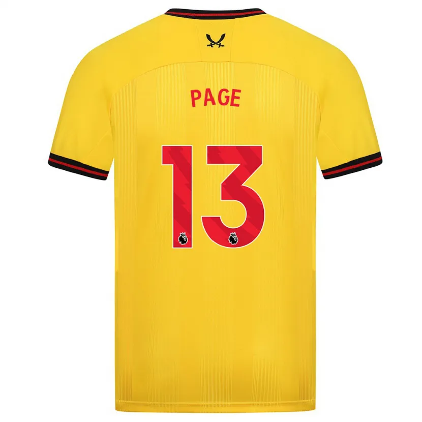 Danxen Niño Camiseta Olivia Jane Page #13 Amarillo 2ª Equipación 2023/24 La Camisa