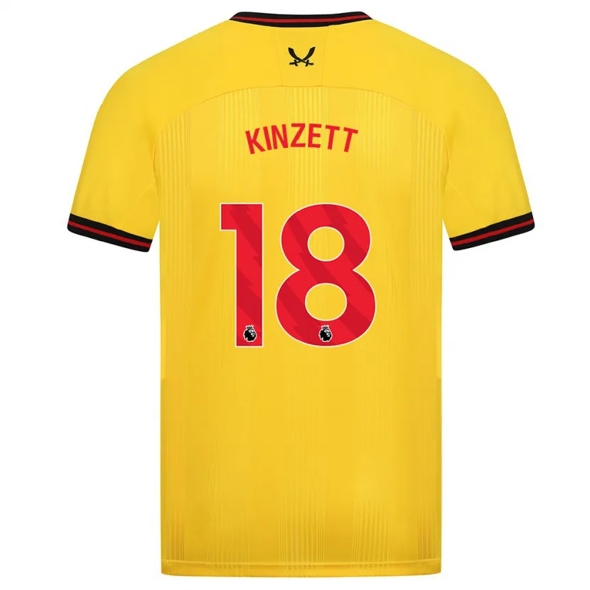 Danxen Niño Camiseta Ella Kinzett #18 Amarillo 2ª Equipación 2023/24 La Camisa