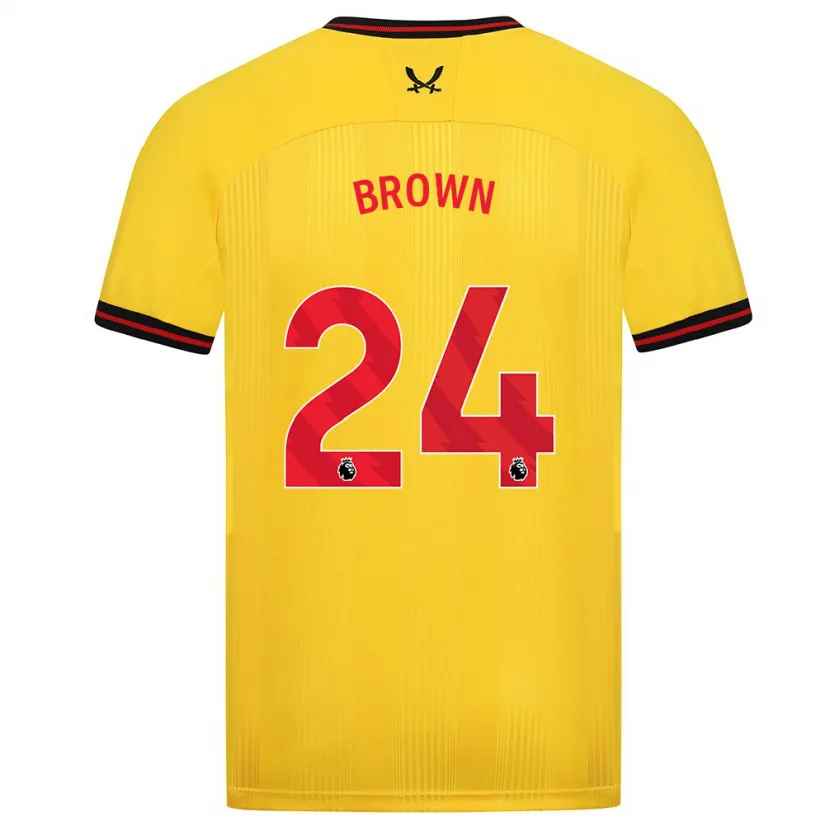 Danxen Niño Camiseta Rachel Brown #24 Amarillo 2ª Equipación 2023/24 La Camisa