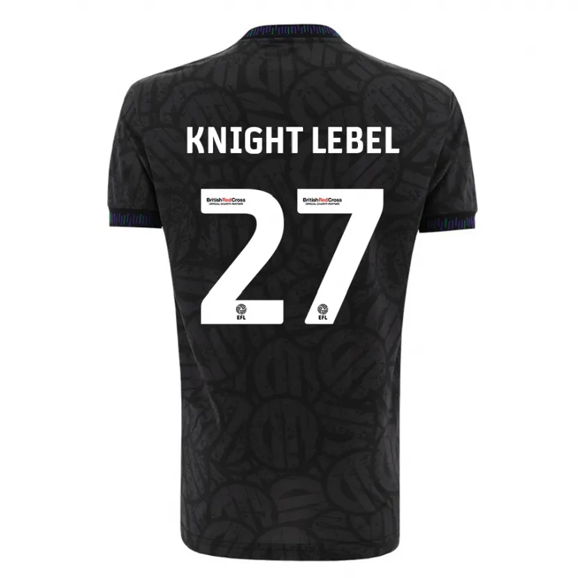 Danxen Niño Camiseta Jamie Knight-Lebel #27 Negro 2ª Equipación 2023/24 La Camisa