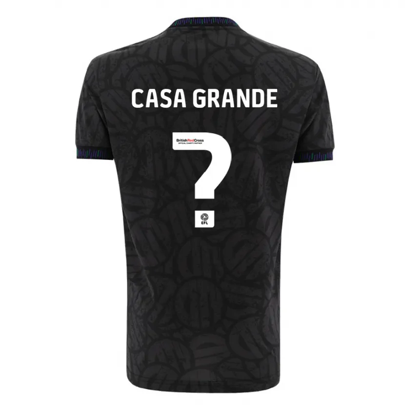 Danxen Niño Camiseta Josey Casa-Grande #0 Negro 2ª Equipación 2023/24 La Camisa