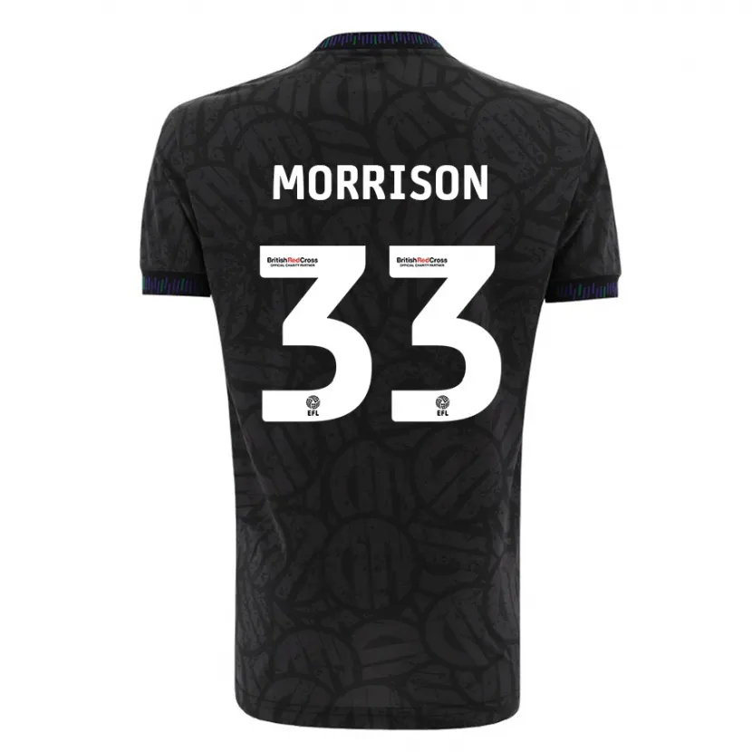 Danxen Niño Camiseta Elijah Morrison #33 Negro 2ª Equipación 2023/24 La Camisa