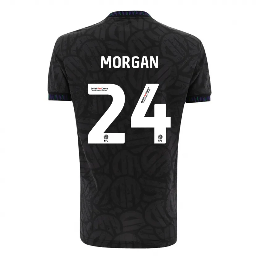 Danxen Niño Camiseta Ffion Morgan #24 Negro 2ª Equipación 2023/24 La Camisa