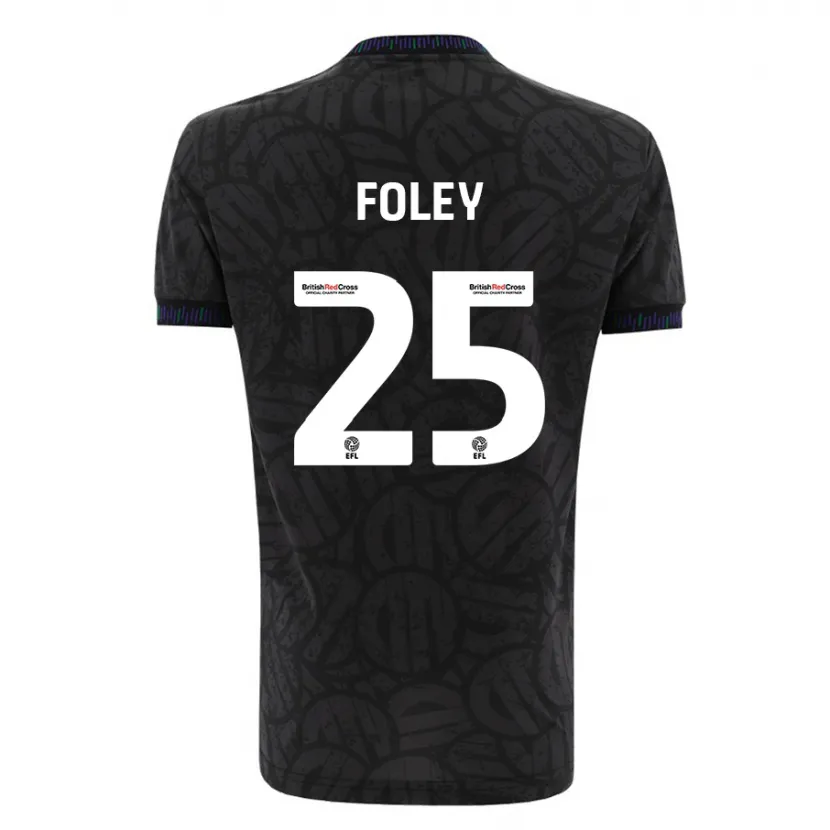 Danxen Niño Camiseta Erin Foley #25 Negro 2ª Equipación 2023/24 La Camisa