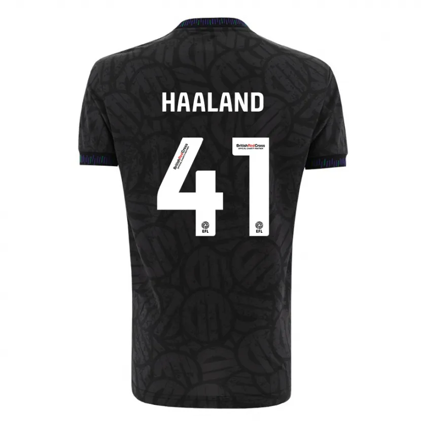 Danxen Niño Camiseta Benedicte Haaland #41 Negro 2ª Equipación 2023/24 La Camisa