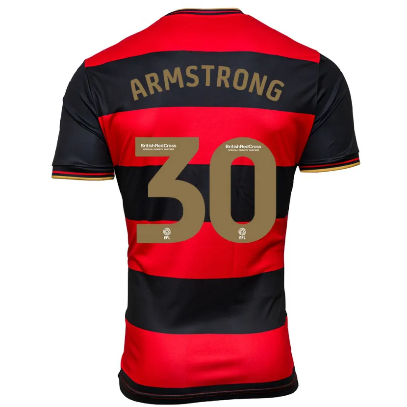 Danxen Niño Camiseta Sinclair Armstrong #30 Negro Rojo 2ª Equipación 2023/24 La Camisa