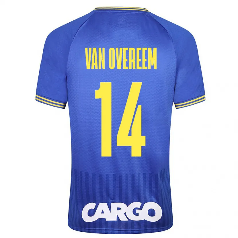 Danxen Niño Camiseta Joris Van Overeem #14 Azul 2ª Equipación 2023/24 La Camisa