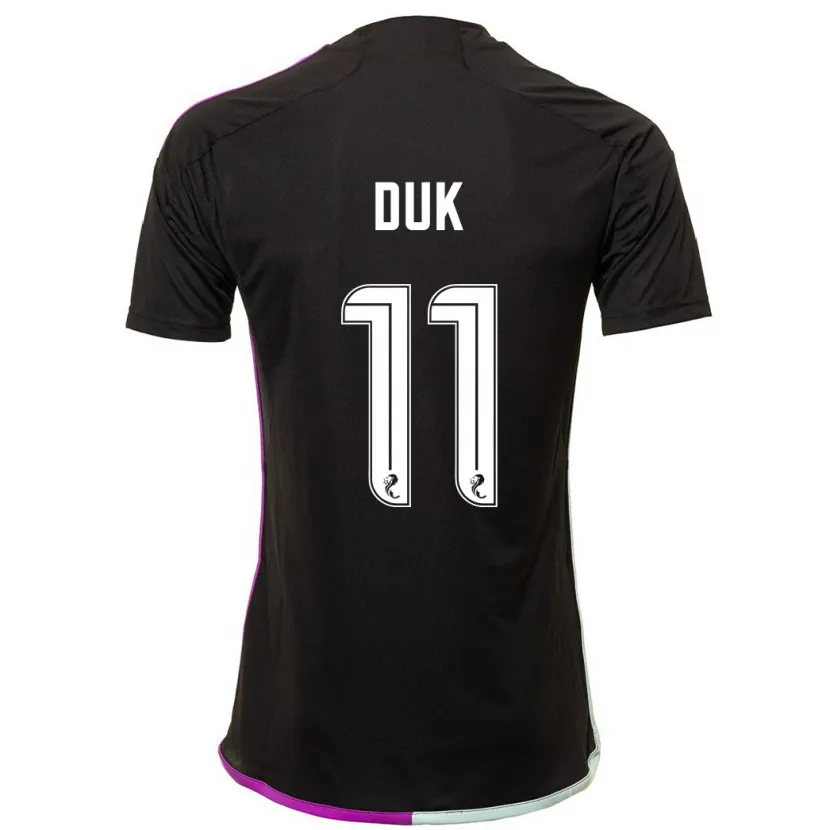 Danxen Niño Camiseta Duk #11 Negro 2ª Equipación 2023/24 La Camisa