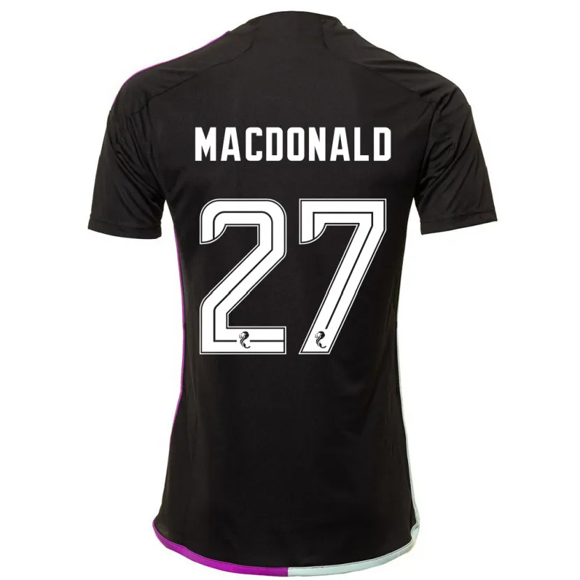 Danxen Niño Camiseta Angus Macdonald #27 Negro 2ª Equipación 2023/24 La Camisa