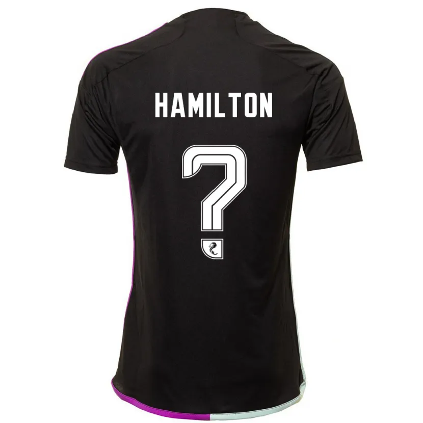 Danxen Niño Camiseta Brendan Hamilton #0 Negro 2ª Equipación 2023/24 La Camisa