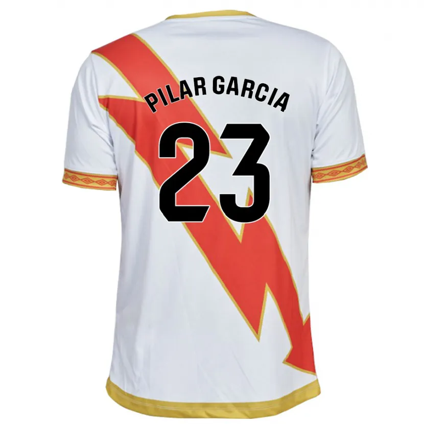 Danxen Hombre Camiseta María Pilar García Villalba #23 Blanco 1ª Equipación 2023/24 La Camisa