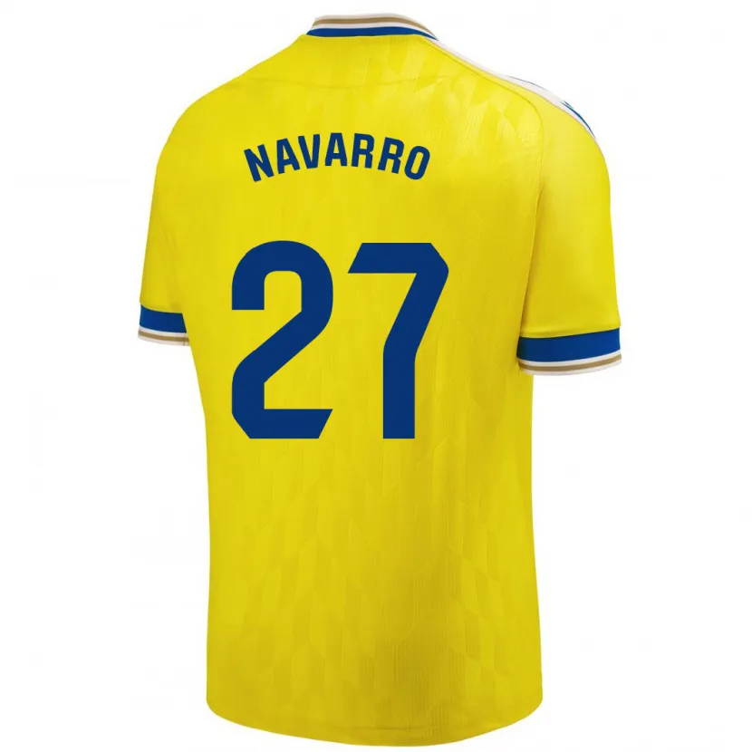 Danxen Hombre Camiseta Robert Navarro #27 Amarillo 1ª Equipación 2023/24 La Camisa