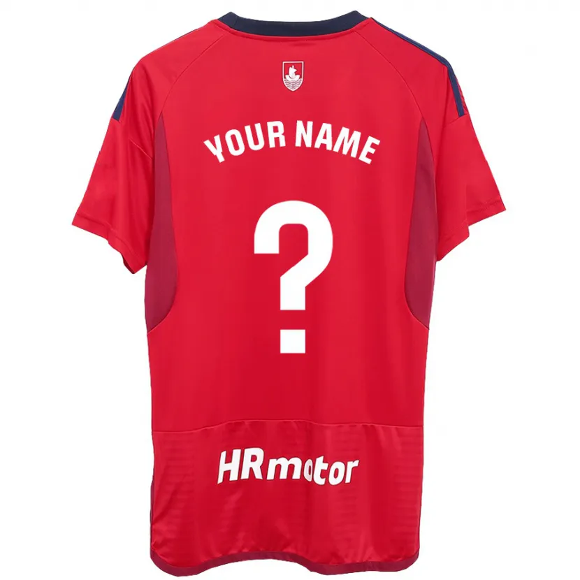 Danxen Hombre Camiseta Su Nombre #0 Rojo 1ª Equipación 2023/24 La Camisa