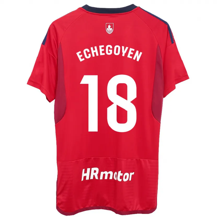 Danxen Hombre Camiseta Mauro Echegoyen #18 Rojo 1ª Equipación 2023/24 La Camisa