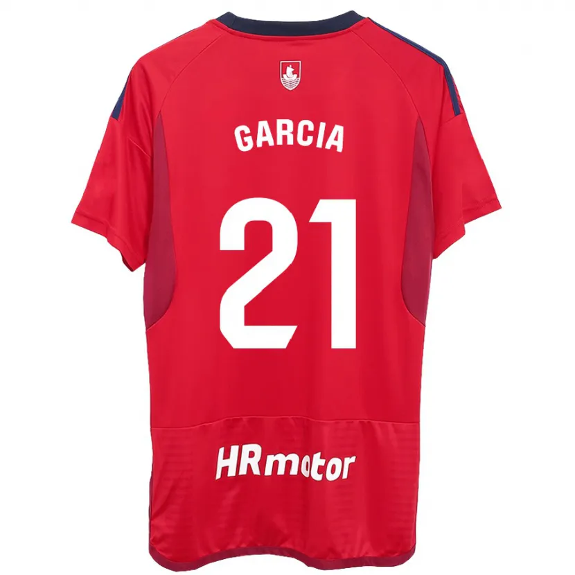 Danxen Hombre Camiseta Jon García #21 Rojo 1ª Equipación 2023/24 La Camisa