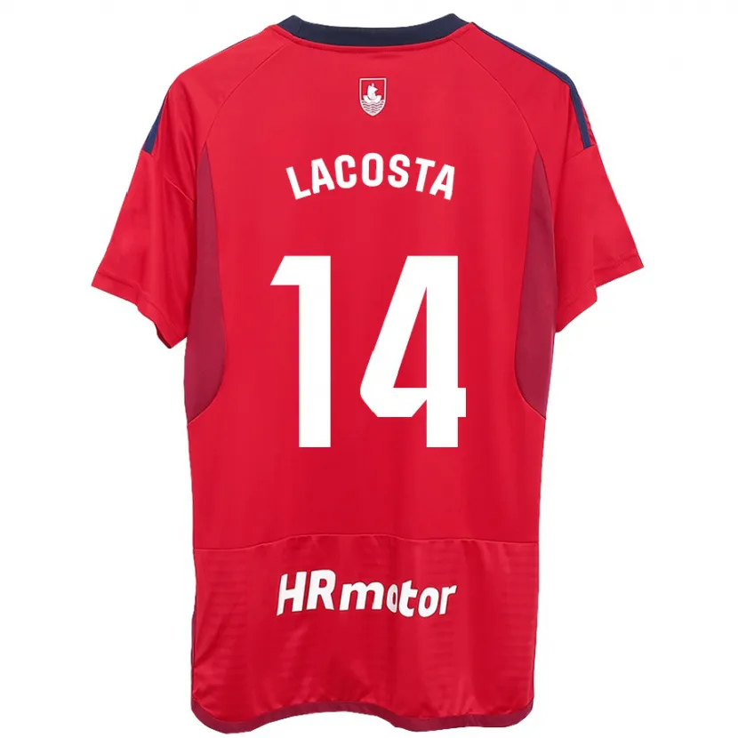 Danxen Hombre Camiseta Iara Lacosta Sanchez #14 Rojo 1ª Equipación 2023/24 La Camisa