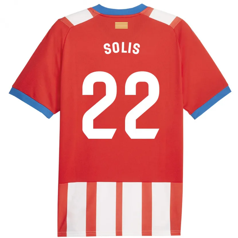 Danxen Hombre Camiseta Jhon Solís #22 Rojo Blanco 1ª Equipación 2023/24 La Camisa