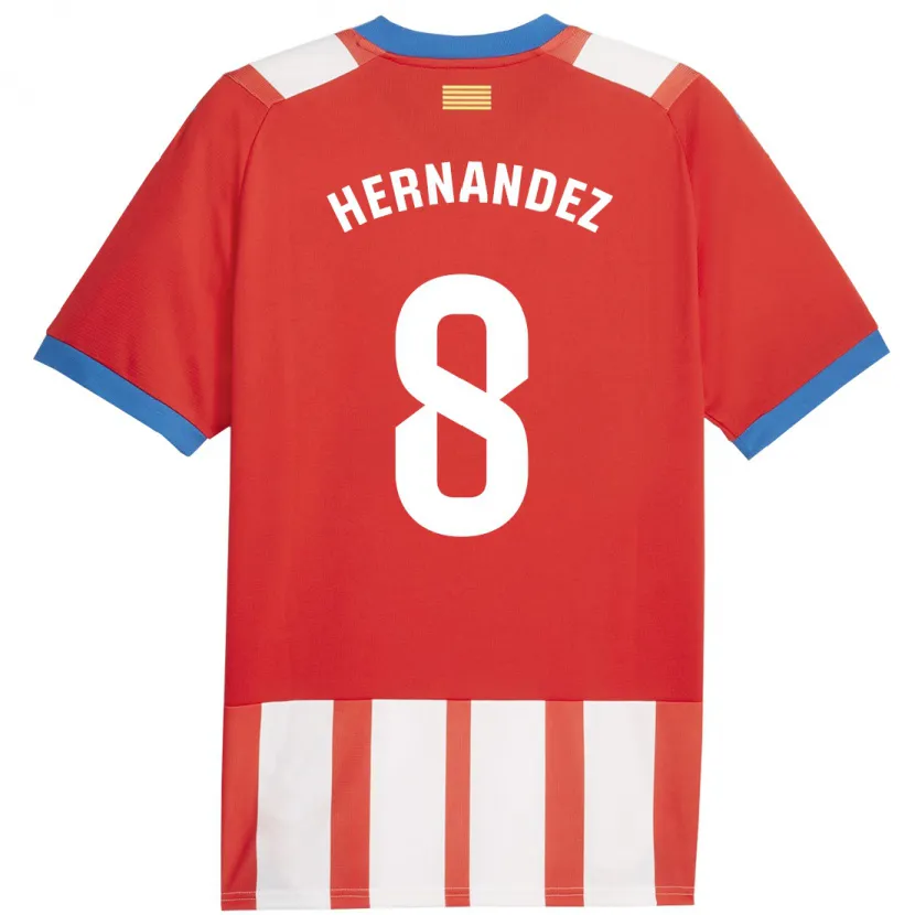 Danxen Hombre Camiseta Sofia Hernández #8 Rojo Blanco 1ª Equipación 2023/24 La Camisa