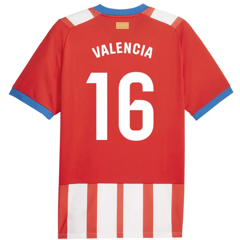 Danxen Hombre Camiseta Carla Valencia #16 Rojo Blanco 1ª Equipación 2023/24 La Camisa