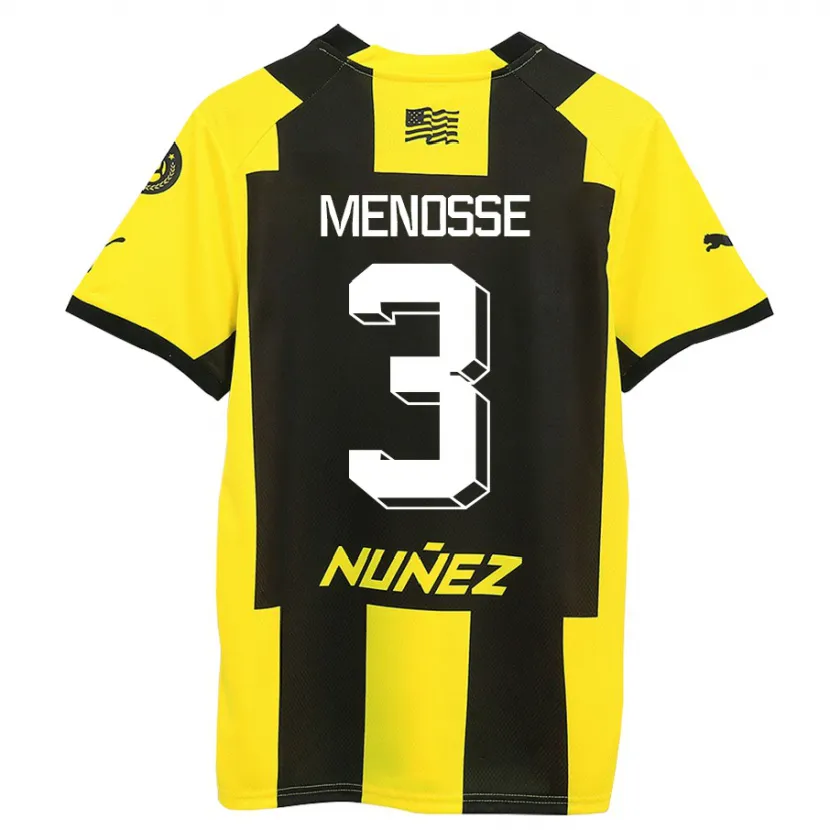 Danxen Hombre Camiseta Hernán Menosse #3 Amarillo Negro 1ª Equipación 2023/24 La Camisa