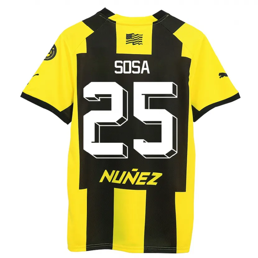 Danxen Hombre Camiseta Ignacio Sosa #25 Amarillo Negro 1ª Equipación 2023/24 La Camisa