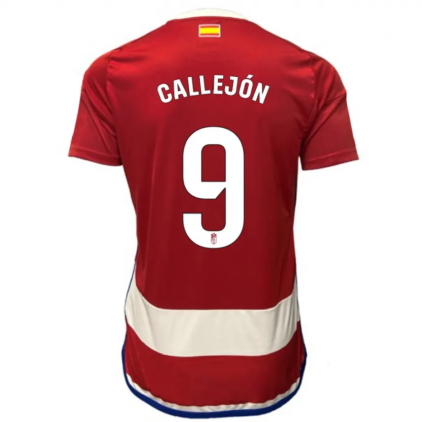 Danxen Hombre Camiseta José Callejón #9 Rojo 1ª Equipación 2023/24 La Camisa