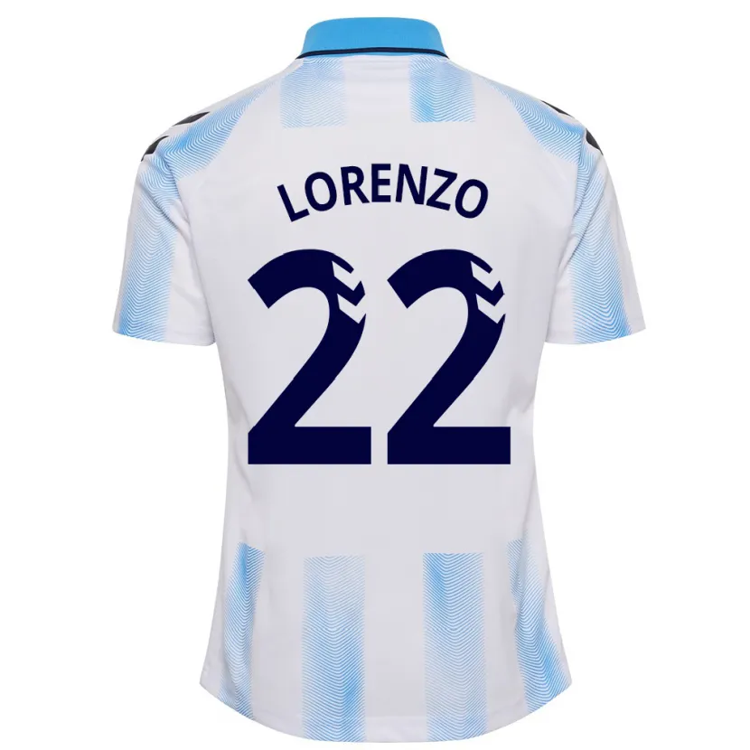 Danxen Hombre Camiseta Dani Lorenzo #22 Blanco Azul 1ª Equipación 2023/24 La Camisa