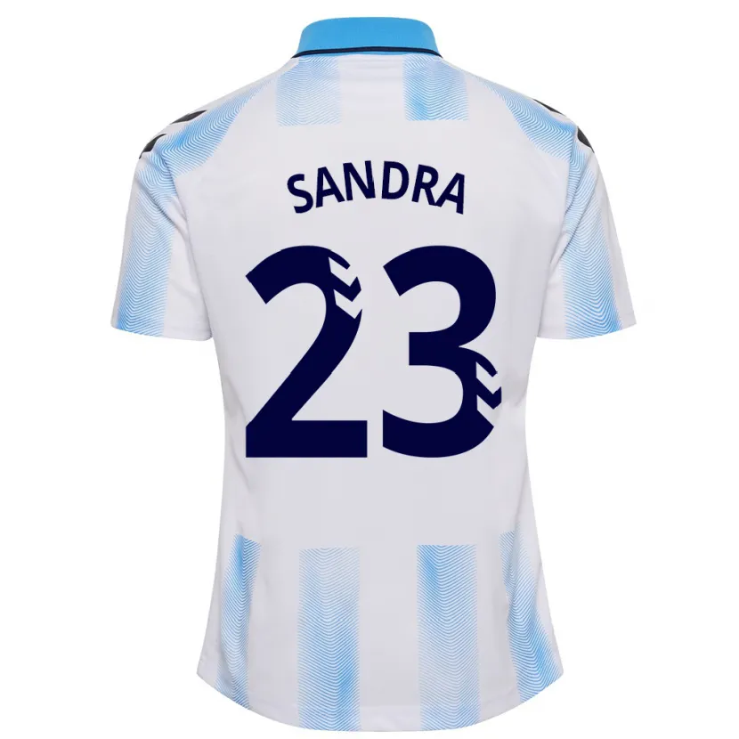 Danxen Hombre Camiseta Sandra #23 Blanco Azul 1ª Equipación 2023/24 La Camisa