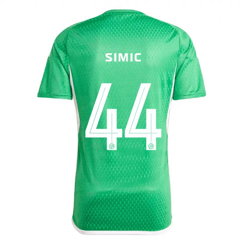 Danxen Hombre Camiseta Lorenco Simic #44 Blanco Azul 1ª Equipación 2023/24 La Camisa