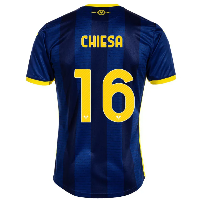 Danxen Hombre Camiseta Mattia Chiesa #16 Armada 1ª Equipación 2023/24 La Camisa