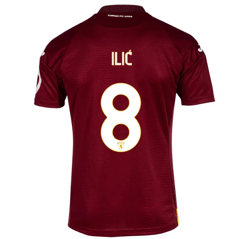 Danxen Hombre Camiseta Ivan Ilić #8 Rojo Oscuro 1ª Equipación 2023/24 La Camisa