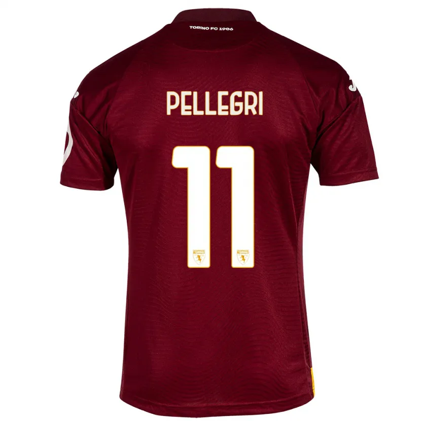 Danxen Hombre Camiseta Pietro Pellegri #11 Rojo Oscuro 1ª Equipación 2023/24 La Camisa