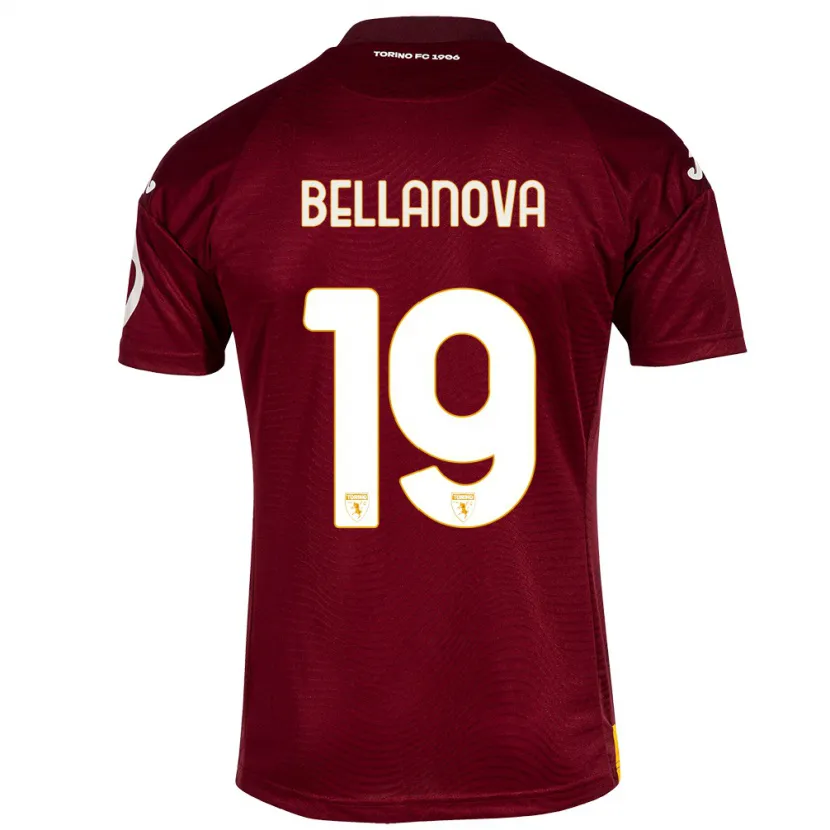 Danxen Hombre Camiseta Raoul Bellanova #19 Rojo Oscuro 1ª Equipación 2023/24 La Camisa