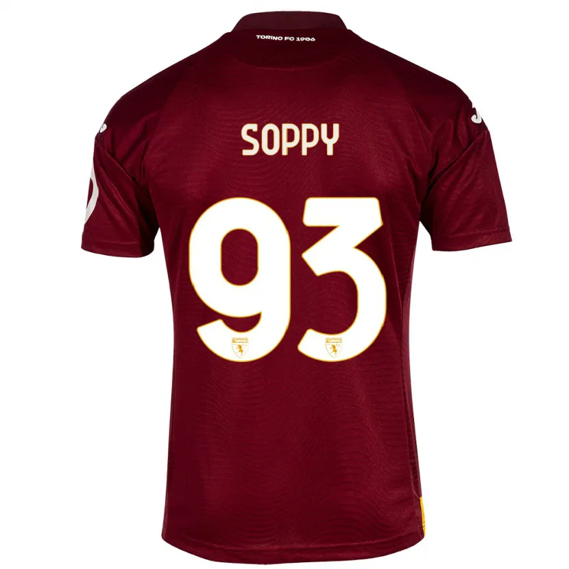 Danxen Hombre Camiseta Brandon Soppy #93 Rojo Oscuro 1ª Equipación 2023/24 La Camisa