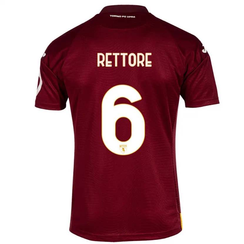 Danxen Hombre Camiseta Mirko Rettore #6 Rojo Oscuro 1ª Equipación 2023/24 La Camisa