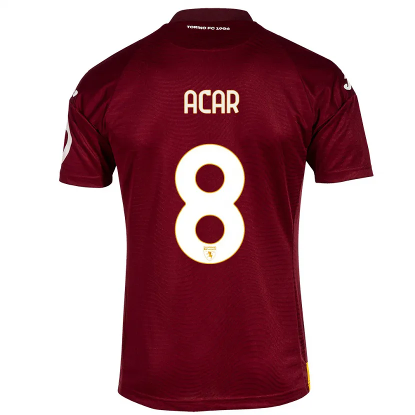 Danxen Hombre Camiseta Emirhan Acar #8 Rojo Oscuro 1ª Equipación 2023/24 La Camisa