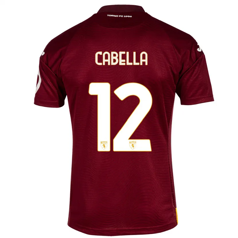 Danxen Hombre Camiseta Matteo Cabella #12 Rojo Oscuro 1ª Equipación 2023/24 La Camisa