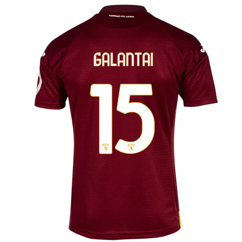 Danxen Hombre Camiseta Tamás Galántai #15 Rojo Oscuro 1ª Equipación 2023/24 La Camisa