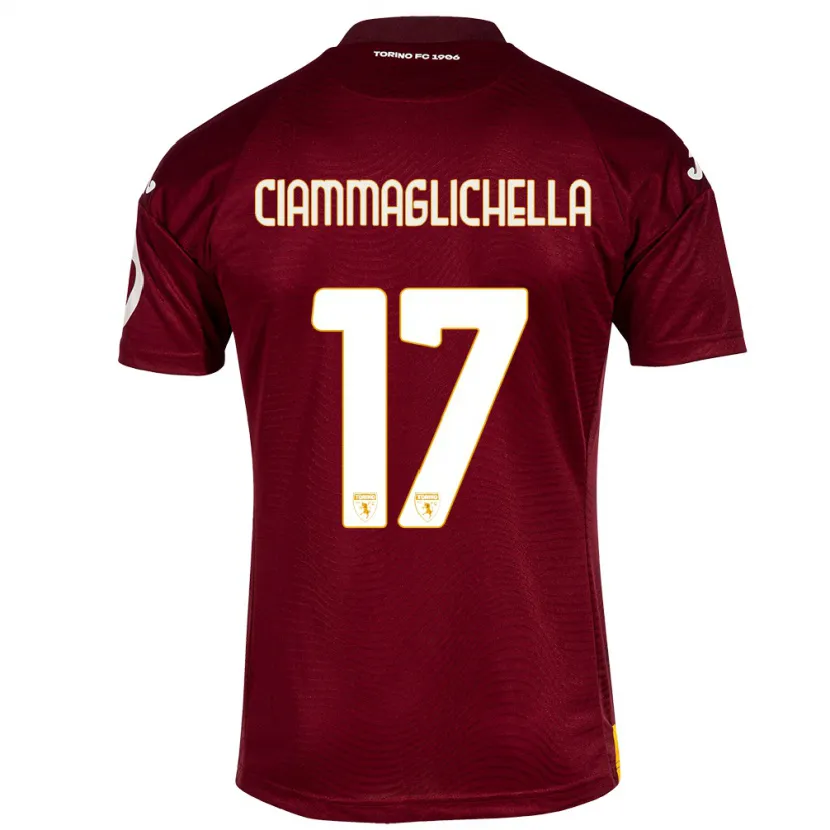 Danxen Hombre Camiseta Aaron Ciammaglichella #17 Rojo Oscuro 1ª Equipación 2023/24 La Camisa