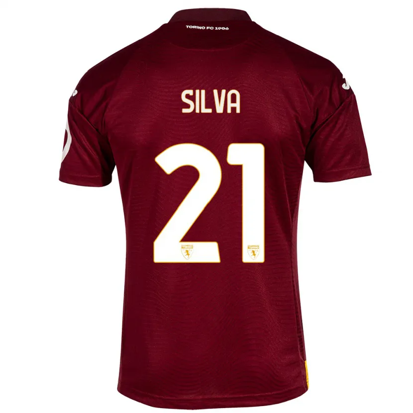 Danxen Hombre Camiseta Jonathan Silva #21 Rojo Oscuro 1ª Equipación 2023/24 La Camisa