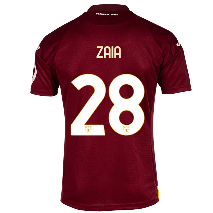 Danxen Hombre Camiseta Edoardo Zaia #28 Rojo Oscuro 1ª Equipación 2023/24 La Camisa