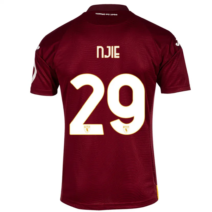 Danxen Hombre Camiseta Alieu Njie #29 Rojo Oscuro 1ª Equipación 2023/24 La Camisa