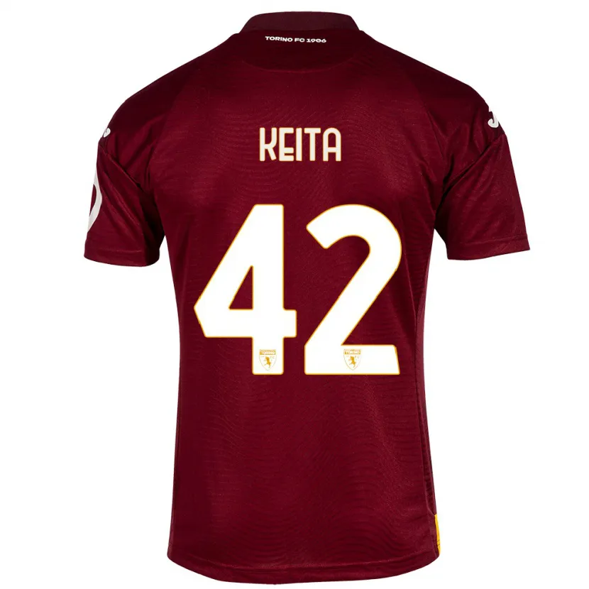 Danxen Hombre Camiseta Karamoko Keita #42 Rojo Oscuro 1ª Equipación 2023/24 La Camisa