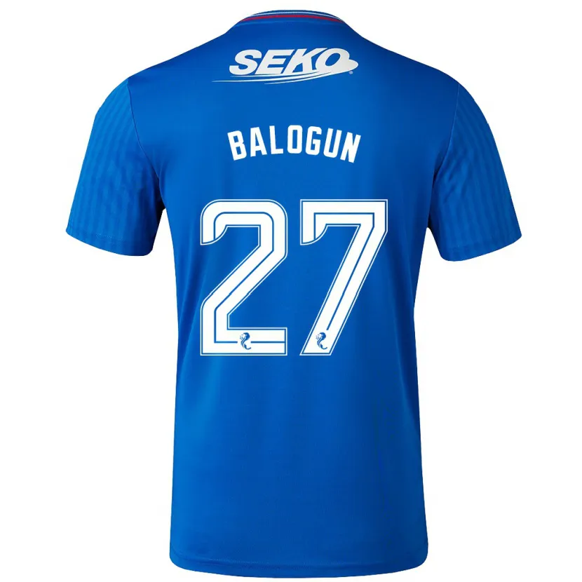 Danxen Hombre Camiseta Leon Balogun #27 Azul 1ª Equipación 2023/24 La Camisa