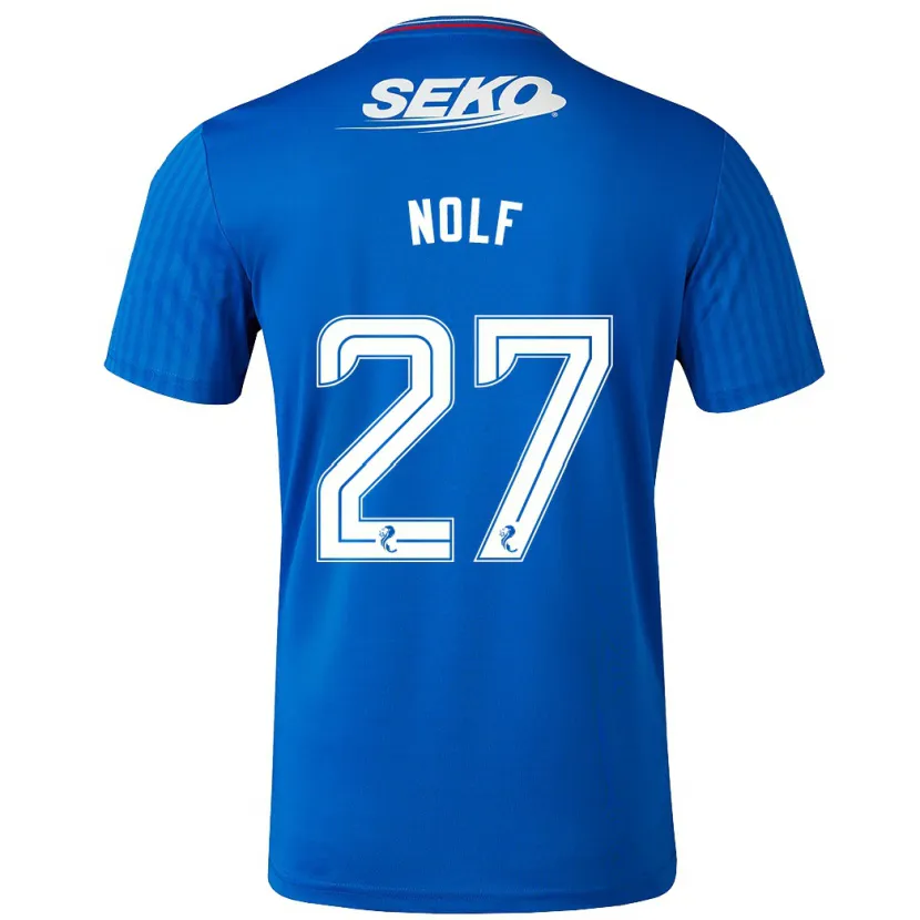 Danxen Hombre Camiseta Madeline Nolf #27 Azul 1ª Equipación 2023/24 La Camisa