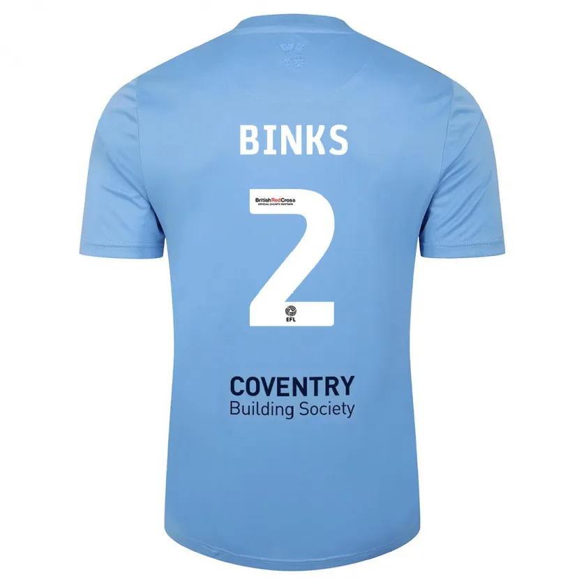 Danxen Hombre Camiseta Luis Binks #2 Cielo Azul 1ª Equipación 2023/24 La Camisa