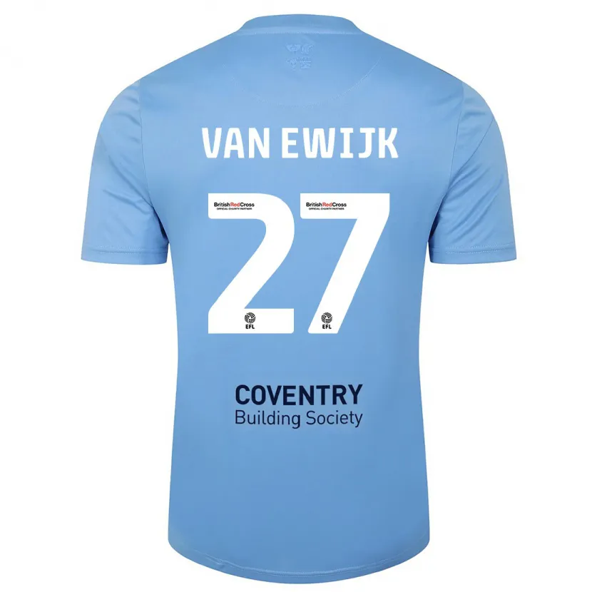 Danxen Hombre Camiseta Milan Van Ewijk #27 Cielo Azul 1ª Equipación 2023/24 La Camisa