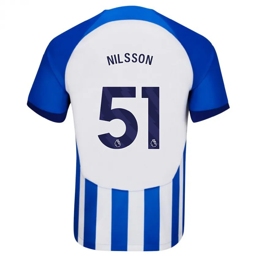 Danxen Hombre Camiseta Casper Nilsson #51 Azul 1ª Equipación 2023/24 La Camisa