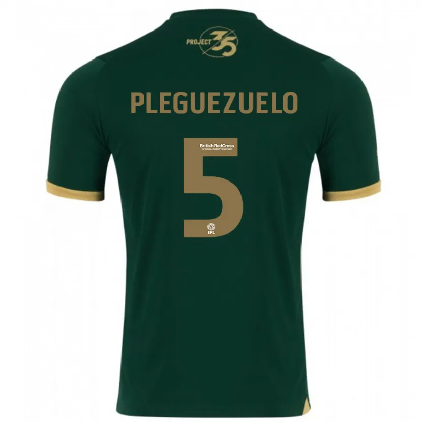 Danxen Hombre Camiseta Julio Pleguezuelo #5 Verde 1ª Equipación 2023/24 La Camisa