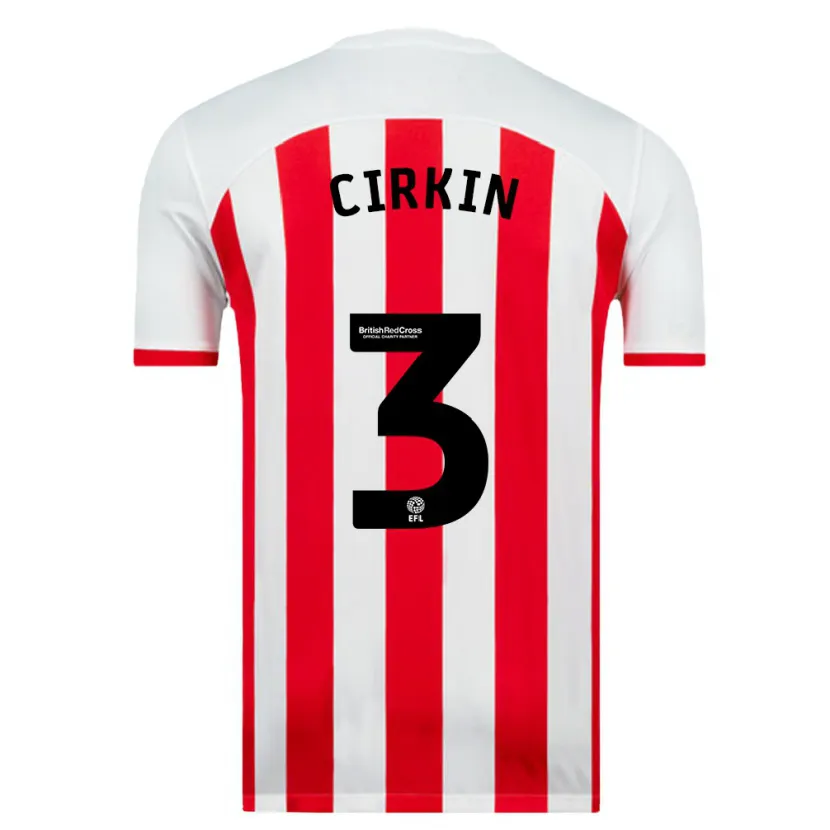 Danxen Hombre Camiseta Dennis Cirkin #3 Blanco 1ª Equipación 2023/24 La Camisa